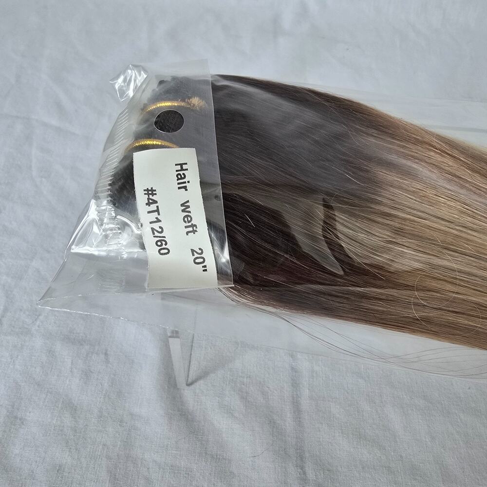 Benafee Sew in Hair Extensions Real 20" Hand Tied Weft Ombre Balayage 100g New - Picture 5 of 15